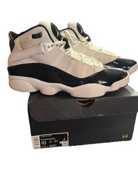 Jordan 6 Rings White Metallic Gold Black Box Label